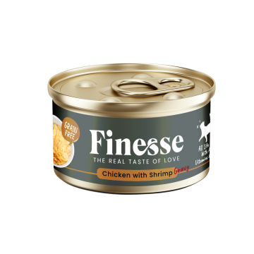 Finesse Grain-Free Chicken with Shrimp in Gravy 85g  Carton (24 Cans)